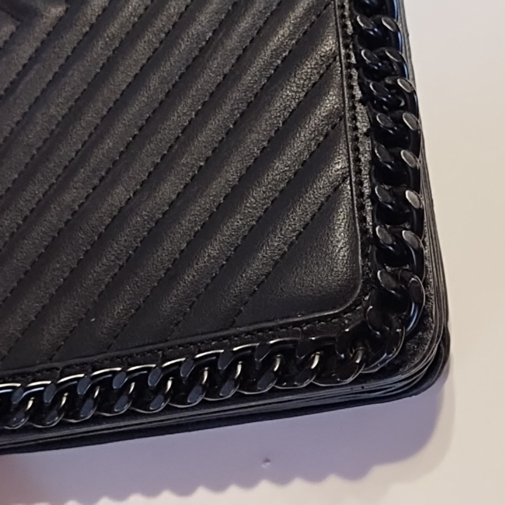 Aldo  Black & Heavy Metal Chain Bag - Picture 9 of 16
